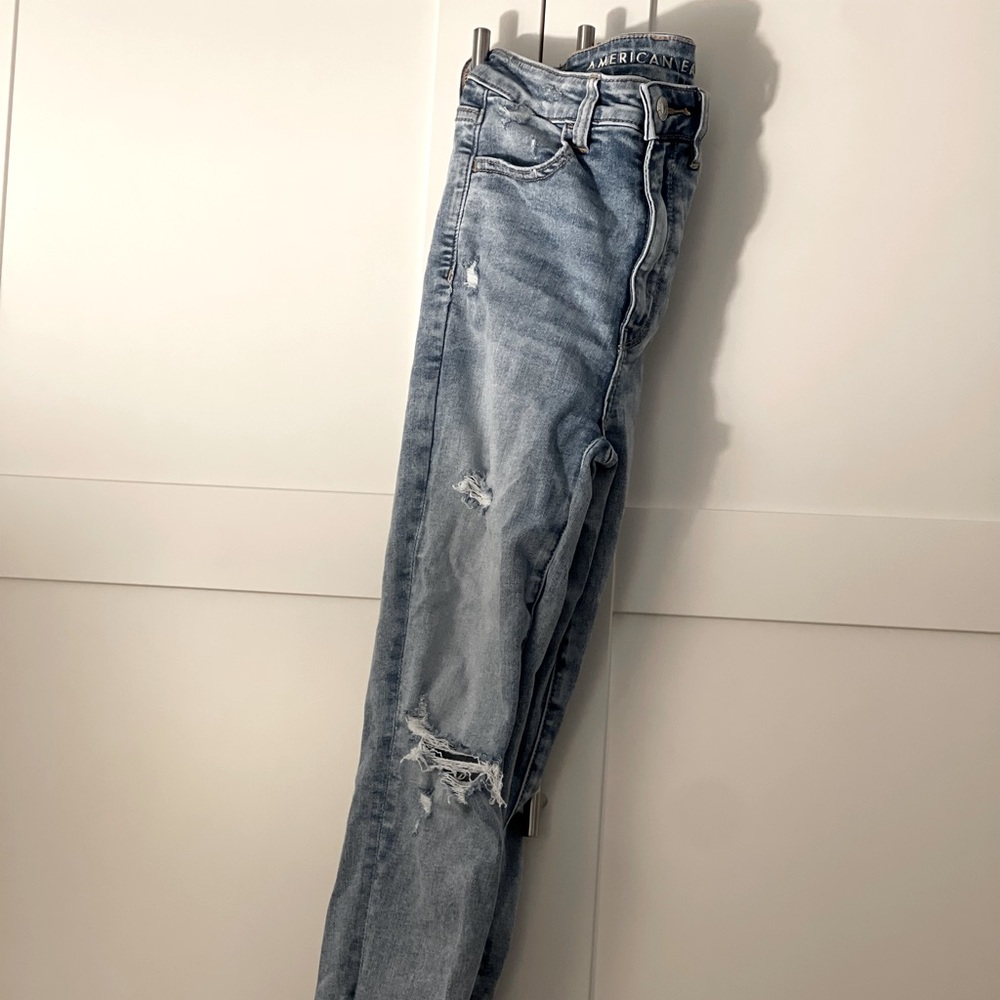 Blue ripped jeans